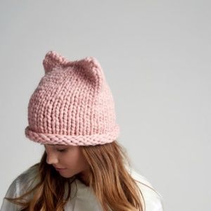DIY Girls Knitting Hat Kit (Kitty ears)